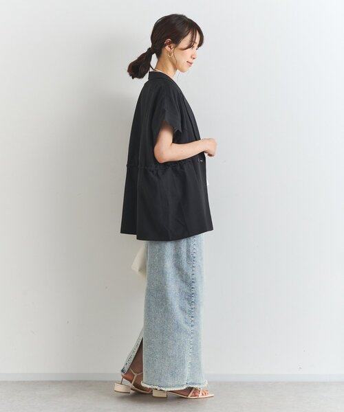 un dix cors(アンディコール)の「リネンライクドロストジレ(ベスト・レディース・モカ/ブラック・FREE)」の13枚目の写真