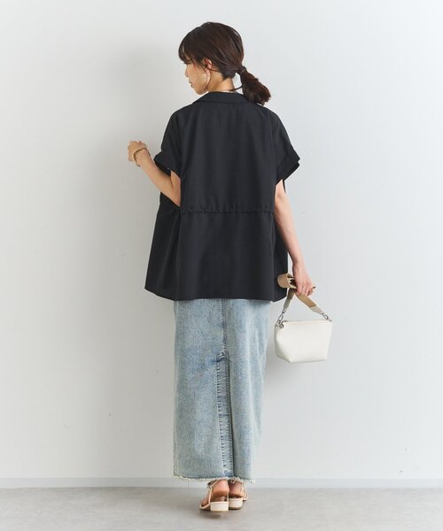 un dix cors(アンディコール)の「リネンライクドロストジレ(ベスト・レディース・モカ/ブラック・FREE)」の12枚目の写真