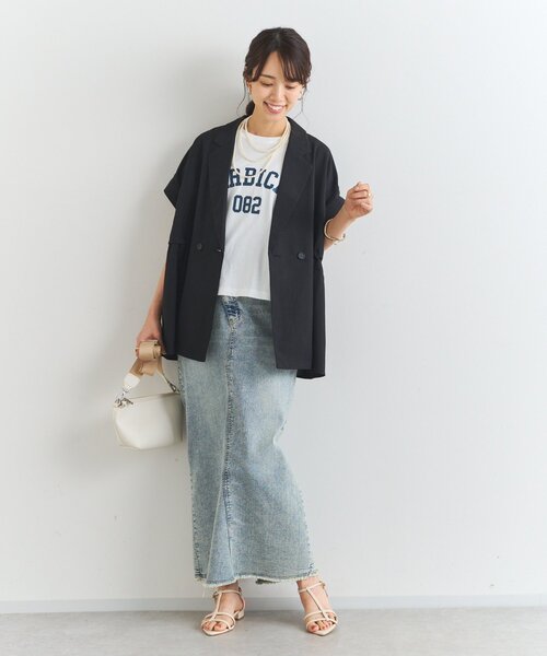 un dix cors(アンディコール)の「リネンライクドロストジレ(ベスト・レディース・モカ/ブラック・FREE)」の11枚目の写真