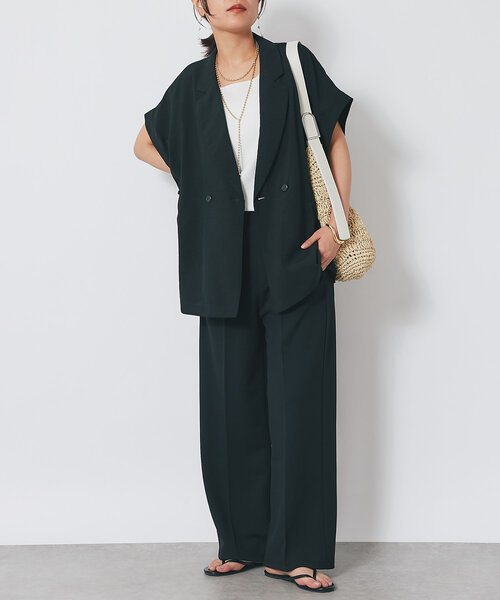 un dix cors(アンディコール)の「リネンライクドロストジレ(ベスト・レディース・モカ/ブラック・FREE)」の10枚目の写真