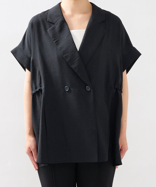 un dix cors(アンディコール)の「リネンライクドロストジレ(ベスト・レディース・モカ/ブラック・FREE)」の8枚目の写真