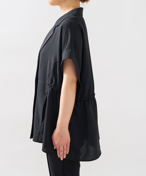 un dix cors(アンディコール)の「リネンライクドロストジレ(ベスト・レディース・モカ/ブラック・FREE)」の7枚目の写真