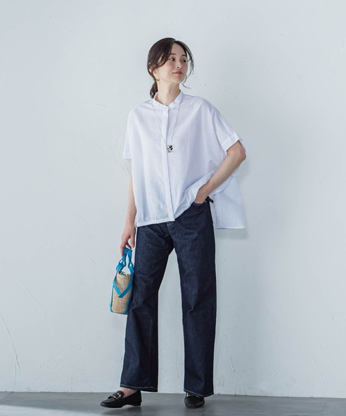 LAUTREAMONT(ロートレアモン)の「【WEB限定】バンドカラーブラウス≪手洗い可能≫(シャツ/ブラウス・レディース・ブラック/ホワイト/ベージュ・9号)」の18枚目の写真