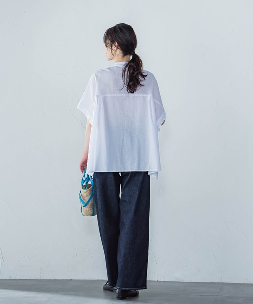 LAUTREAMONT(ロートレアモン)の「【WEB限定】バンドカラーブラウス≪手洗い可能≫(シャツ/ブラウス・レディース・ブラック/ホワイト/ベージュ・9号)」の17枚目の写真
