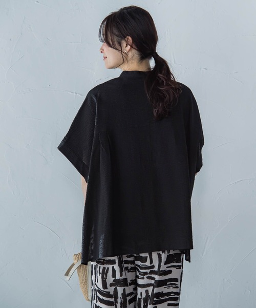 LAUTREAMONT(ロートレアモン)の「【WEB限定】バンドカラーブラウス≪手洗い可能≫(シャツ/ブラウス・レディース・ブラック/ホワイト/ベージュ・9号)」の16枚目の写真