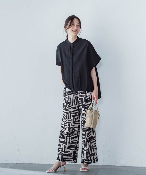 LAUTREAMONT(ロートレアモン)の「【WEB限定】バンドカラーブラウス≪手洗い可能≫(シャツ/ブラウス・レディース・ブラック/ホワイト/ベージュ・9号)」の15枚目の写真