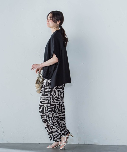 LAUTREAMONT(ロートレアモン)の「【WEB限定】バンドカラーブラウス≪手洗い可能≫(シャツ/ブラウス・レディース・ブラック/ホワイト/ベージュ・9号)」の14枚目の写真