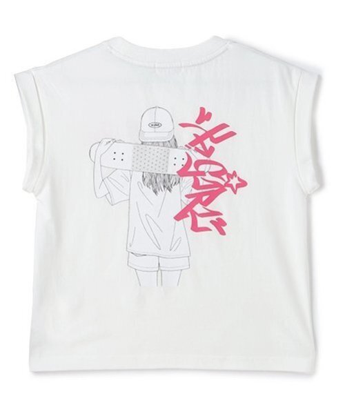 セール】スケボーガールバックプリント半袖Tシャツ（Tシャツ