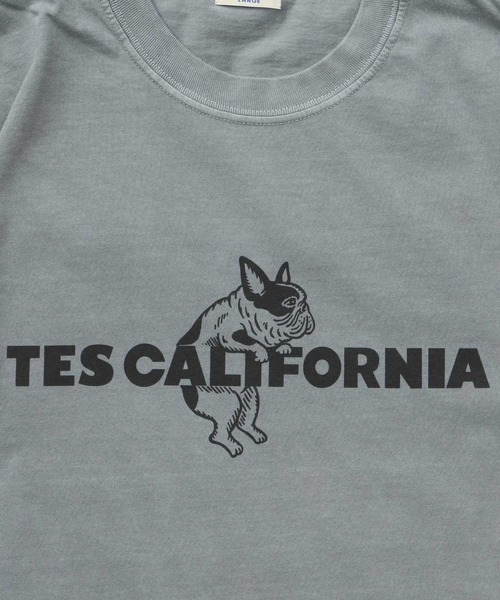The Endless Summer(エンドレスサマー)の「【WEB / FLAG SHOP限定】TES CALIFORNIA PIGMENT DYE T-SHIRT /ピグメント・半袖T(Tシャツ/カットソー・メンズ・アイボリー/カーキ/スカイブルー/グレー/ブルー/グリーン/オレンジ/マスタード/パープル・SMALL/MEDIUM/LARGE/X-LARGE)」の3枚目の写真