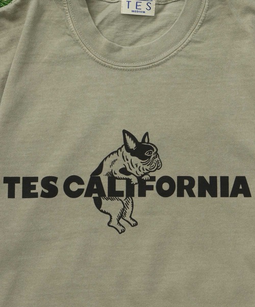 The Endless Summer(エンドレスサマー)の「【WEB / FLAG SHOP限定】TES CALIFORNIA PIGMENT DYE T-SHIRT /ピグメント・半袖T(Tシャツ/カットソー・メンズ・アイボリー/カーキ/スカイブルー/グレー/ブルー/グリーン/オレンジ/マスタード/パープル・SMALL/MEDIUM/LARGE/X-LARGE)」の4枚目の写真