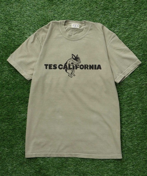 The Endless Summer(エンドレスサマー)の「【WEB / FLAG SHOP限定】TES CALIFORNIA PIGMENT DYE T-SHIRT /ピグメント・半袖T(Tシャツ/カットソー・メンズ・アイボリー/カーキ/スカイブルー/グレー/ブルー/グリーン/オレンジ/マスタード/パープル・SMALL/MEDIUM/LARGE/X-LARGE)」の19枚目の写真