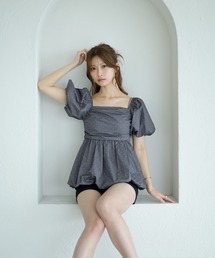 3way balloon stone tunic / 3wayバルーンストーンチュニック