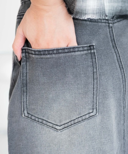 WEGO（ウィゴー）の「WEGO/フリンジロングスリットデニムスカート（デニムスカート・レディース・コバルトブルー/ブラック系3・FREE）」の8枚目の写真