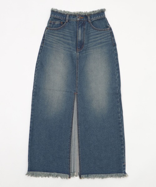 WEGO（ウィゴー）の「WEGO/フリンジロングスリットデニムスカート（デニムスカート・レディース・コバルトブルー/ブラック系3・FREE）」の15枚目の写真