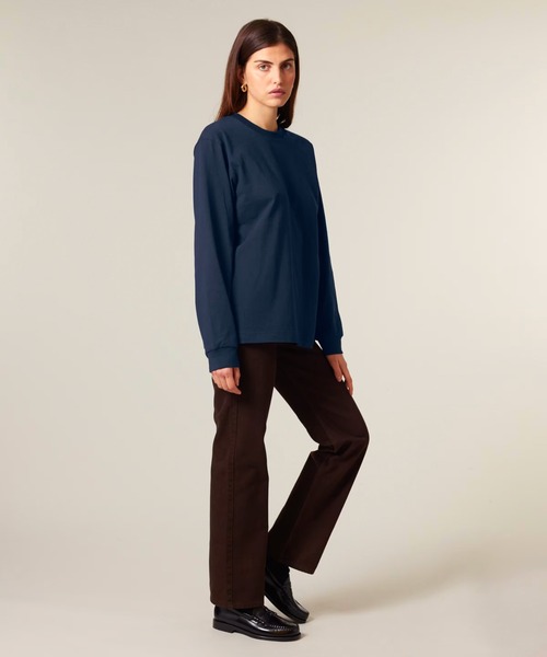 THRIFTY LOOK(スリフティールック)の「Stanley/Stella / スタンレーステラ Freestyler Long Sleeve (SATU023) オーガニックコットン 無地 ミディアムウェイト 長袖Tシャツ(Tシャツ/カットソー・メンズ・ホワイト/ネイビー/グレー/ブラック・MEDIUM/LARGE/X-LARGE)」の4枚目の写真
