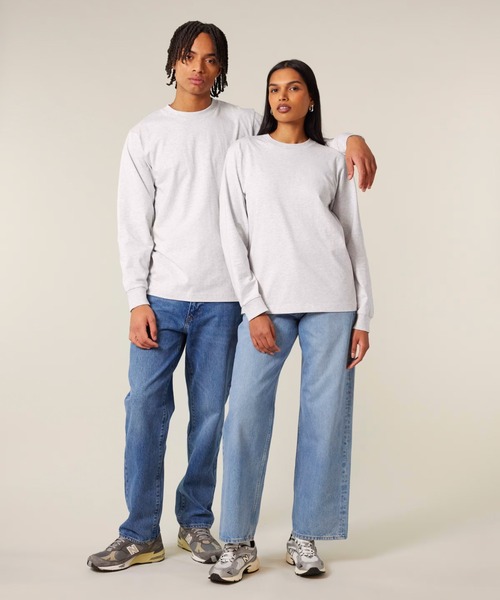THRIFTY LOOK(スリフティールック)の「Stanley/Stella / スタンレーステラ Freestyler Long Sleeve (SATU023) オーガニックコットン 無地 ミディアムウェイト 長袖Tシャツ(Tシャツ/カットソー・メンズ・ホワイト/ネイビー/グレー/ブラック・MEDIUM/LARGE/X-LARGE)」の3枚目の写真