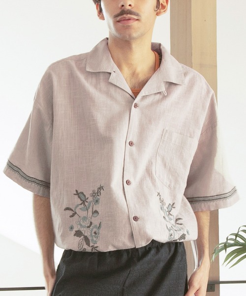 チャイハネ(チャイハネ)の「【チャイハネ】ジースMEN'S刺繍シャツ(シャツ/ブラウス・メンズ・ベージュ/カーキ・FREE)」の6枚目の写真