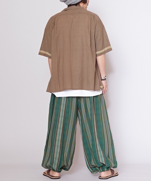 チャイハネ(チャイハネ)の「【チャイハネ】ジースMEN'S刺繍シャツ(シャツ/ブラウス・メンズ・ベージュ/カーキ・FREE)」の10枚目の写真