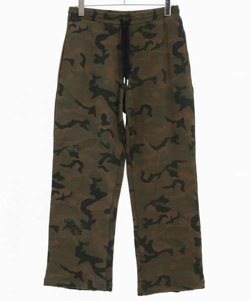 CAMBIO(カンビオ)の「mp13791- Used Like Camouflage Sweat Wide Straight Pants カモフラージュ柄スウェットパンツ(スウェットパンツ・メンズ・カーキ・S/M/L)」の9枚目の写真
