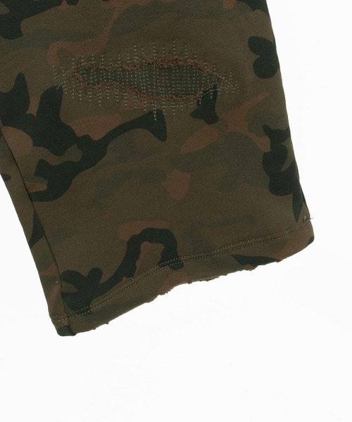 CAMBIO(カンビオ)の「mp13791- Used Like Camouflage Sweat Wide Straight Pants カモフラージュ柄スウェットパンツ(スウェットパンツ・メンズ・カーキ・S/M/L)」の14枚目の写真