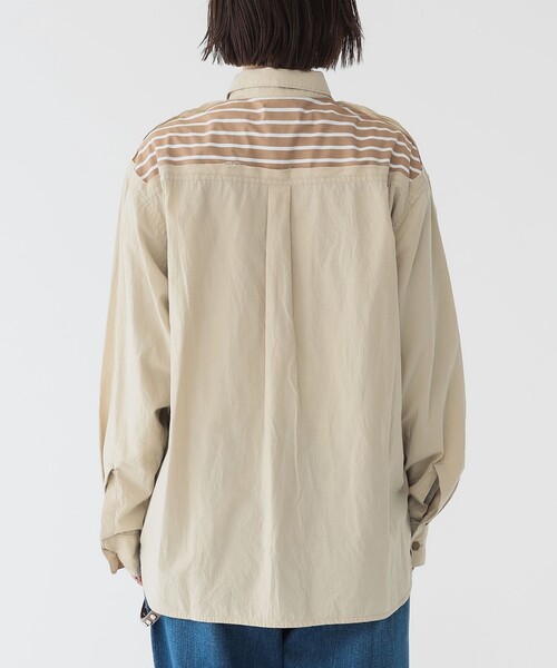 セール】maturely / ストライプ アンド ソリッド カットオフ ロング