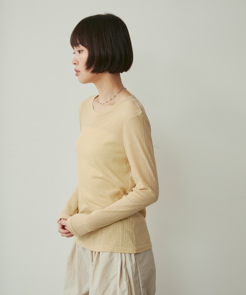 full/fill.(フルフィル)の「リブシアーロングT(Tシャツ/カットソー・レディース・ブラック/ホワイト/イエロー・FREE)」の21枚目の写真