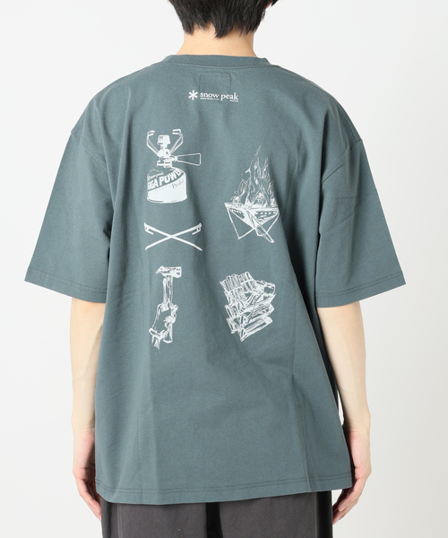 Snow Peak(スノーピーク)の「SNOW PEAK / スノーピーク 別注 ”GEAR” プリントTシャツ(Tシャツ/カットソー・メンズ・ブルー/ブラック系その他/アイボリー/ブラウン・SMALL/LARGE/MEDIUM)」の21枚目の写真