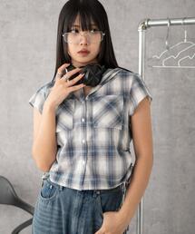 WEGO | WEGO/【25年春夏新作】フードチェックコンパクトシャツ(シャツ/ブラウス)