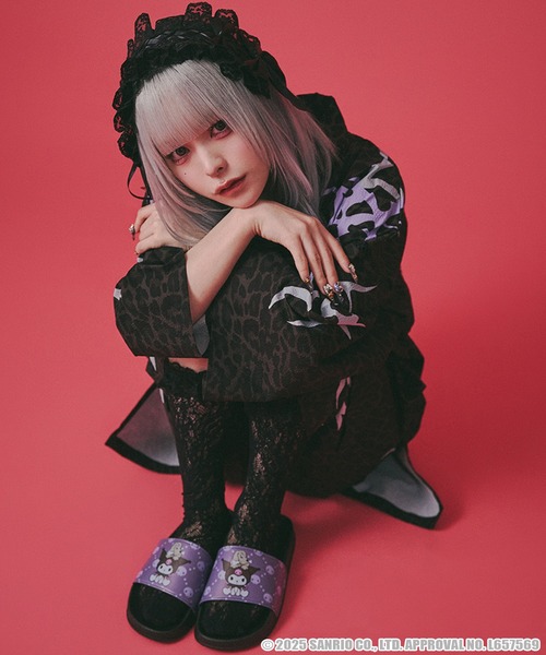 GALFY(ガルフィー)の「【GALFY/ガルフィー】×【KUROMI/クロミ】クロミちゃんとGALFYのシャワサン(サンダル・メンズ・ブラック/パープル・M/L/XL)」の9枚目の写真