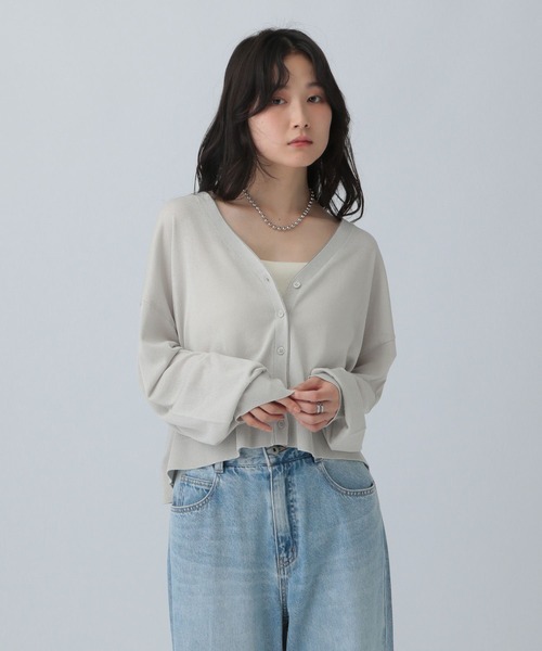 美品 LEPSIM レプシィム カーディガン 長袖 薄手伸縮性 シンプル シック 美品 LEPSIM レプシィム カーディガン 長袖 薄手伸縮性 シンプル