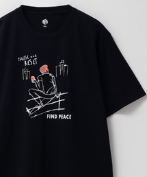 T-GRAPHICS エモラインアートプリント半袖Ｔシャツ