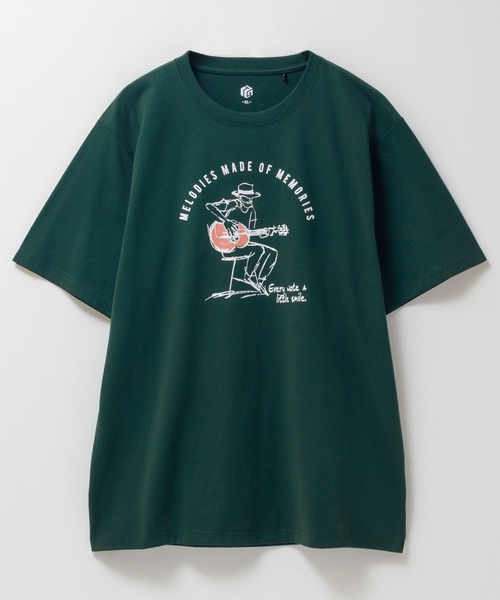 Mac-House（マックハウス）の「T-GRAPHICS エモラインアートプリント半袖Ｔシャツ（Tシャツ/カットソー・メンズ・グリーン/ブラック/オフホワイト/ベージュ系/オリーブ・M/L/S/XL）」の17枚目の写真