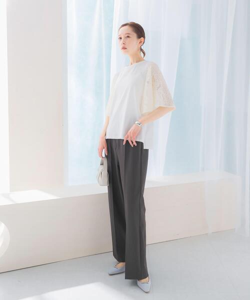 セール】『WEB限定』ペイズリーレースフレアスリーブプルオーバー（T