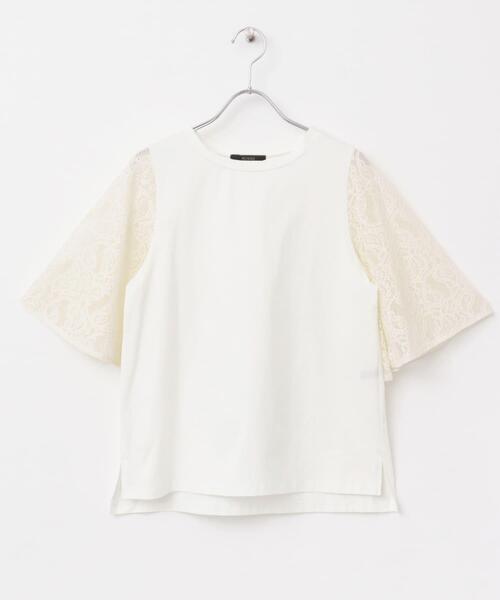 URBAN RESEARCH ROSSO WOMEN（アーバンリサーチ　ロッソ）の「『WEB限定』ペイズリーレースフレアスリーブプルオーバー（Tシャツ/カットソー・レディース・ブラック/オフホワイト/ブルー系その他・FREE）」の10枚目の写真