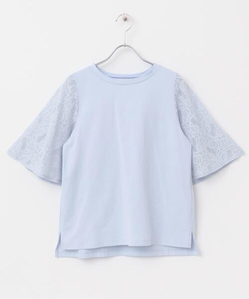 URBAN RESEARCH ROSSO WOMEN（アーバンリサーチ　ロッソ）の「『WEB限定』ペイズリーレースフレアスリーブプルオーバー（Tシャツ/カットソー・レディース・ブラック/オフホワイト/ブルー系その他・FREE）」の14枚目の写真