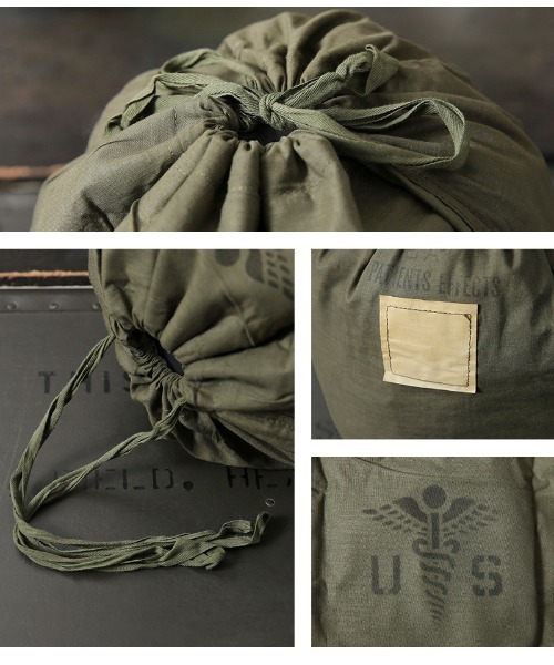 米軍 実物 ペイシェント エフェクツ バッグ WAIPER.inc 実物 米軍 コットンサテン リメイク パーソナル