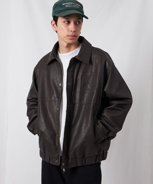 BEN DAVIS ブラックレザージャケット M 中古・古着通販】BEN DAVIS (ベンデイビス) フェイクレザージャケット