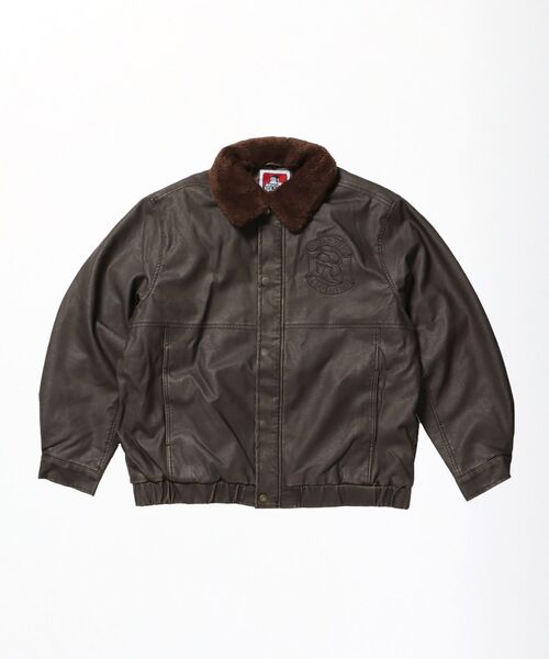 BEN DAVIS（ベンデイビス）の「【BEN DAVIS（ベンデイビス）】REMOVAL BOA COLLAR FAUX LEATHER JACKET / フェイクレザー ジャケット ボア ジップ キルティング ワッペン（ライダースジャケット・メンズ・その他1/ブラウン・X-LARGE/LARGE/MEDIUM）」の12枚目の写真