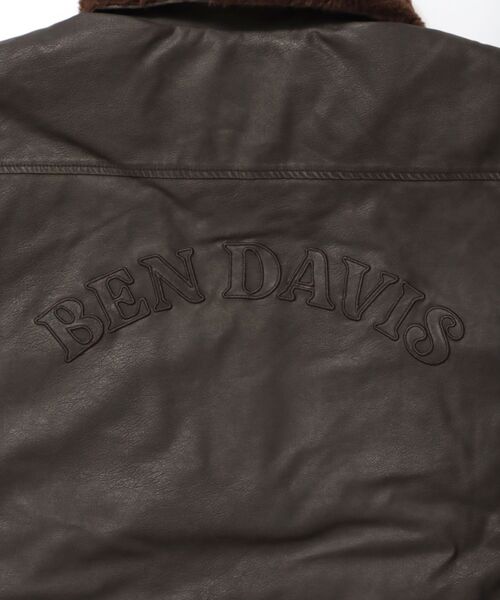 BEN DAVIS（ベンデイビス）の「【BEN DAVIS（ベンデイビス）】REMOVAL BOA COLLAR FAUX LEATHER JACKET / フェイクレザー ジャケット ボア ジップ キルティング ワッペン（ライダースジャケット・メンズ・その他1/ブラウン・X-LARGE/LARGE/MEDIUM）」の20枚目の写真