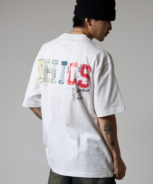 ハンドメイドあきt スピーディ フォックス プリント オーバーサイズ Tシャツ