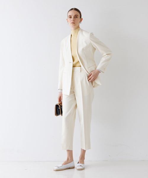 DESIGNWORKS（デザインワークス）の「サイド切替えストレートパンツ（その他パンツ・レディース・ダークネイビー/アイボリー・38/36/40）」の3枚目の写真