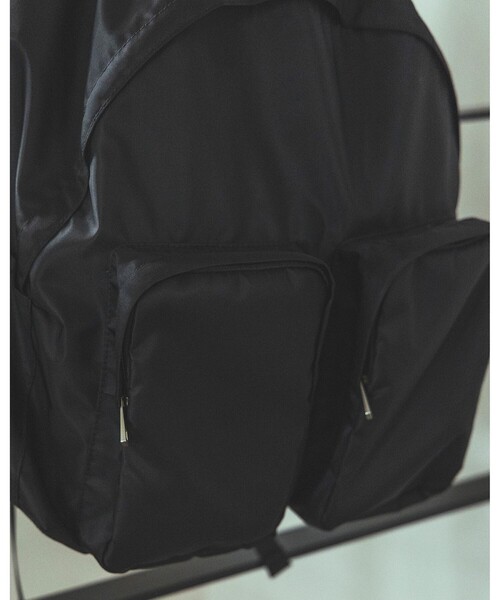 セール】【別注】PACKING / メタルシルバー ジップ 2ポケット バック
