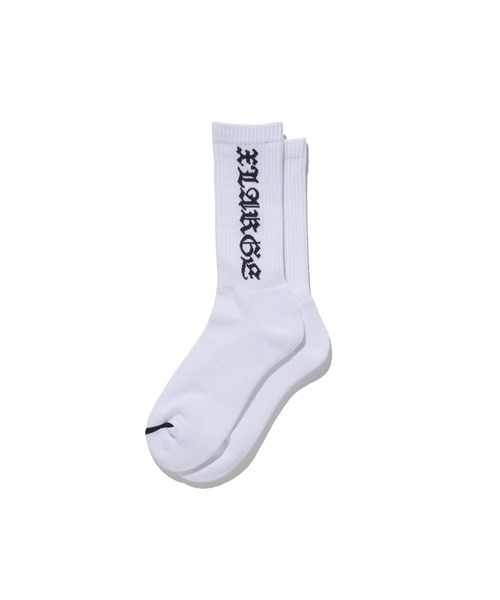 XLARGE(エクストララージ)の「OLD ENGLISH SOCKS(ソックス/靴下・メンズ・グリーン/ホワイト/ブラック・ONE SIZE)」の2枚目の写真