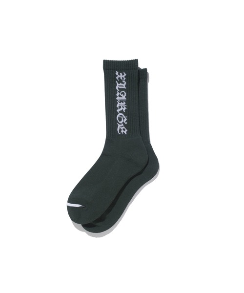 XLARGE(エクストララージ)の「OLD ENGLISH SOCKS(ソックス/靴下・メンズ・グリーン/ホワイト/ブラック・ONE SIZE)」の3枚目の写真