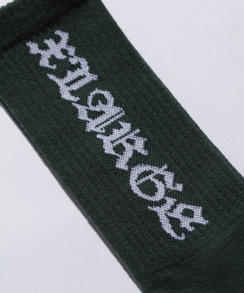 XLARGE(エクストララージ)の「OLD ENGLISH SOCKS(ソックス/靴下・メンズ・グリーン/ホワイト/ブラック・ONE SIZE)」の5枚目の写真