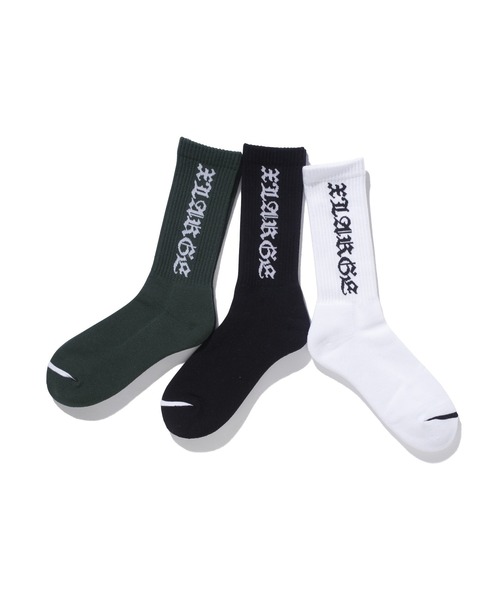 XLARGE(エクストララージ)の「OLD ENGLISH SOCKS(ソックス/靴下・メンズ・グリーン/ホワイト/ブラック・ONE SIZE)」の6枚目の写真