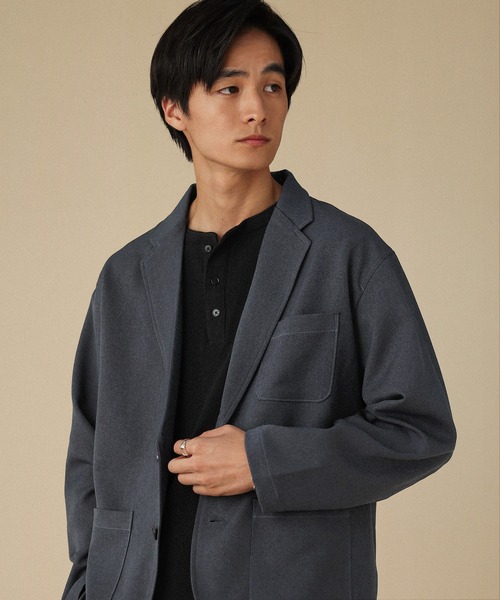 VERON(ヴァロン)の「【セットアップ対応】日本製Naturemier(ナチュレミア)(TM)TEHCウールライクツイルテーラードジャケット(テーラードジャケット・メンズ・ブラック/チャコール/ベージュ系・M/S/L)」の7枚目の写真