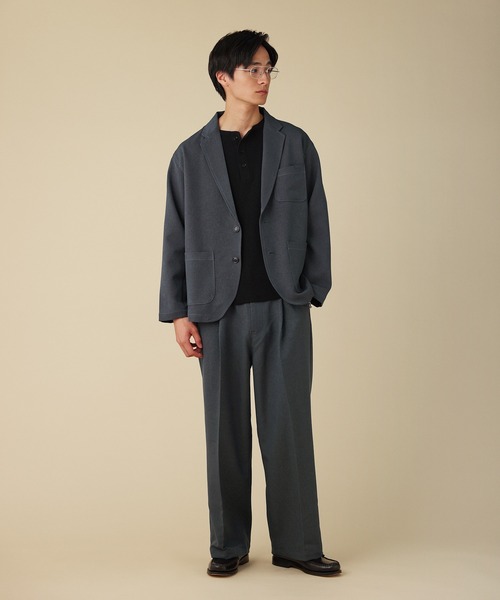 VERON(ヴァロン)の「【セットアップ対応】日本製Naturemier(ナチュレミア)(TM)TEHCウールライクツイルテーラードジャケット(テーラードジャケット・メンズ・ブラック/チャコール/ベージュ系・M/S/L)」の9枚目の写真