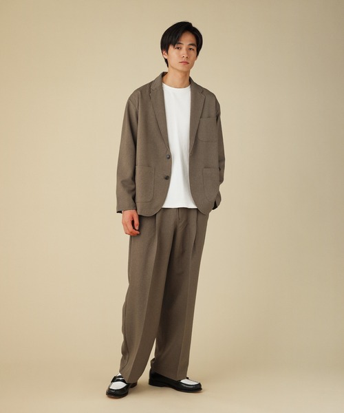 VERON(ヴァロン)の「【セットアップ対応】日本製Naturemier(ナチュレミア)(TM)TEHCウールライクツイルテーラードジャケット(テーラードジャケット・メンズ・ブラック/チャコール/ベージュ系・M/S/L)」の15枚目の写真