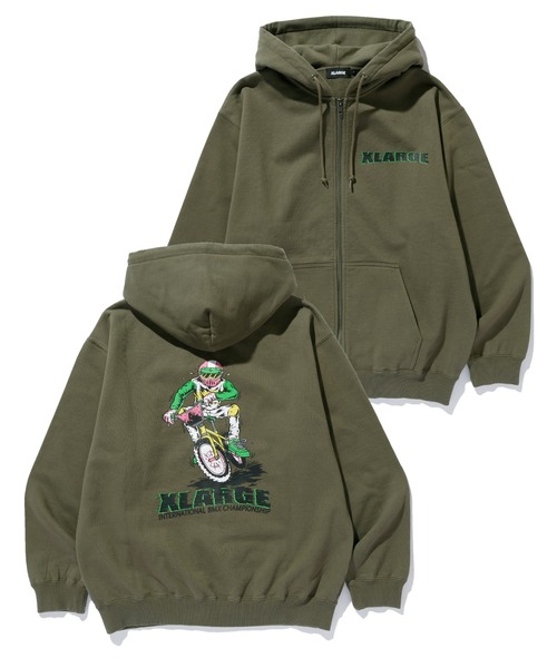 セール】RIDING ZIP HOODED SWEATSHIRT（パーカー）｜XLARGE